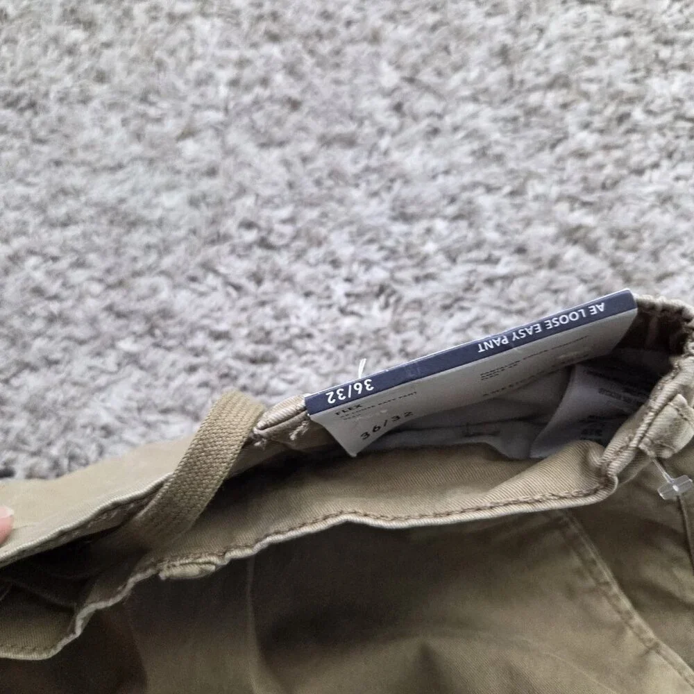 American Eagle Pants Mens 36x29 Tag 36x32 Beige Loose Easy Baggy Tags READ